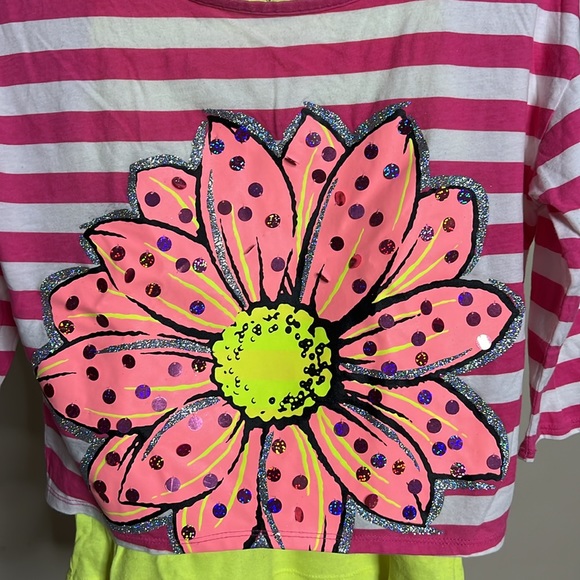 🌸Justice Stripe Pink Top - Picture 3 of 6